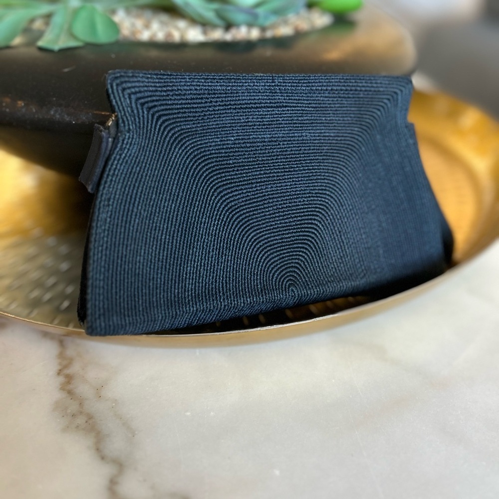 Vintage 1940s Navy Blue Rope Handbag – Elegant Evening Clutch
